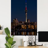 Auckland night light, Sky Tower, ポスター (ホームオフィス)
