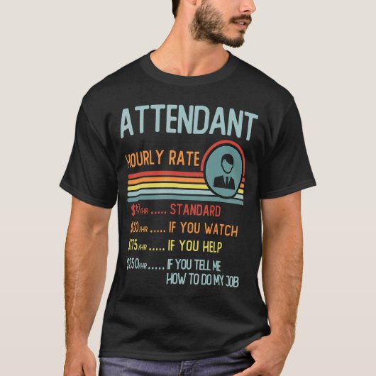 Auctioneer Hourly Rate T-Shirt Retro Job Title Tシャツ (正面)