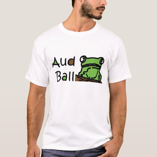 Audの球のカエルのロゴ Tシャツ (正面)