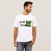 Audの球のカエルのロゴ Tシャツ (正面フル)