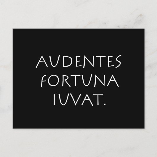 Audentes fortuna iuvat ポストカード (正面)