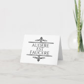 Audere Est Facere - Latin Phrase ノートカード (正面)