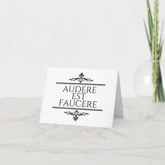 Audere Est Facere - Latin Phrase ノートカード (正面)