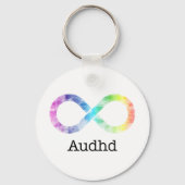 Audhd (adhdと自閉症)神経多様性キーチェーン キーホルダー (正面)
