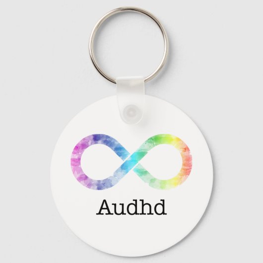 Audhd (adhdと自閉症)神経多様性キーチェーン キーホルダー (正面)