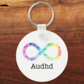 Audhd (adhdと自閉症)神経多様性キーチェーン キーホルダー (正面)