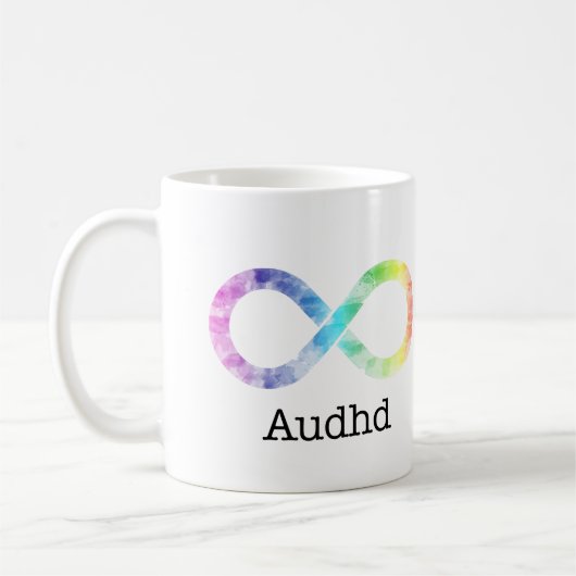 Audhd （adhdと自閉症）神経多様性マグ コーヒーマグカップ (左)