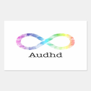Audhd (adhdと自閉症)神経多様性 長方形シール