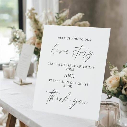 Audio Guest Book Wedding Tabletop Sign 台座サイン