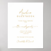 Audio Guestbook | Phone Message Guest Book Sign ポスター (正面)
