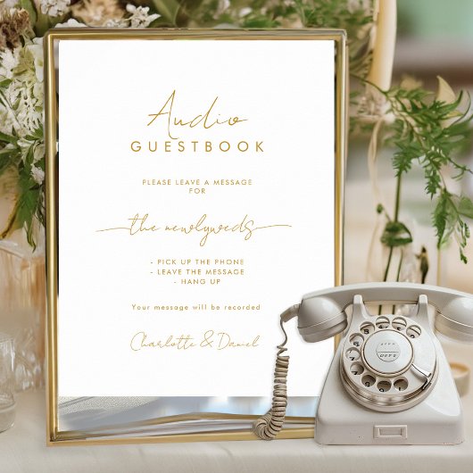 Audio Guestbook | Phone Message Guest Book Sign ポスター