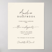 Audio Guestbook | Phone Message Guest Book Sign ポスター (正面)