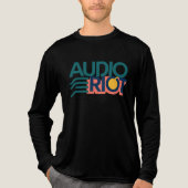 Audio Riotブラックロングスリーブロゴ（男性） トライブレンドＴシャツ (正面)