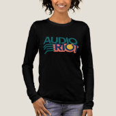 Audio Riot Black長袖カラーバンドロゴ トライブレンドＴシャツ (正面)