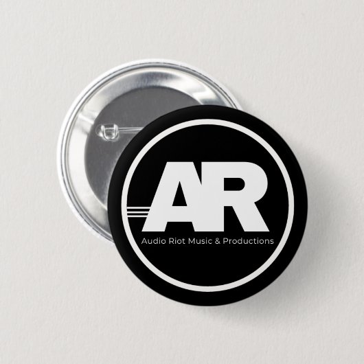 Audio Riot Logo Circle Pin 缶バッジ (正面&裏面)