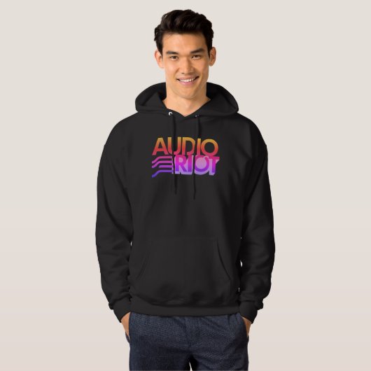 Audio Riot Ott Riot Logo Black Sweatshirt パーカ (正面フル)