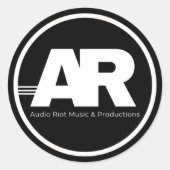 Audio Riot sticker ラウンドシール (正面)