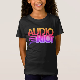 Audio Riot Youth Girlロゴ付きブラックTシャツ Tシャツ