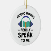 Audiobooks本当話に私にAudiobook恋人 セラミックオーナメント (右)
