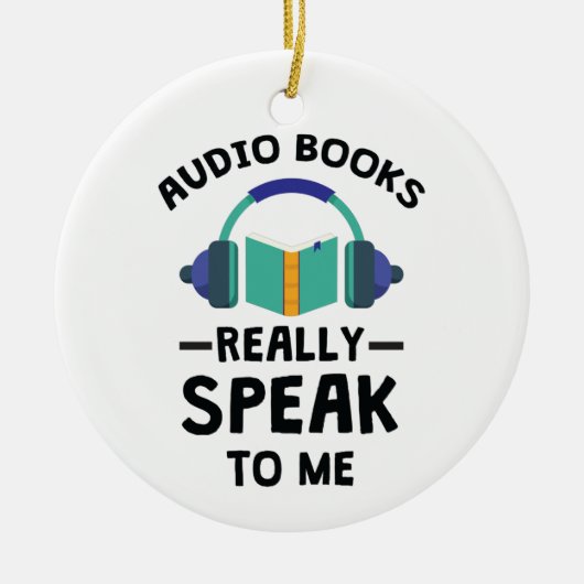 Audiobooks本当話に私にAudiobook恋人 セラミックオーナメント (正面)
