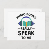 Audiobooks本当話に私にAudiobook恋人 ポストカード (正面/裏面)