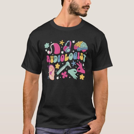 Audiologist Appreciation Audiology Groovy Tシャツ (正面)