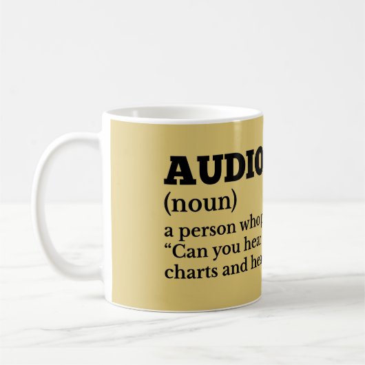 Audiologist Coffee Definition コーヒーマグカップ (左)