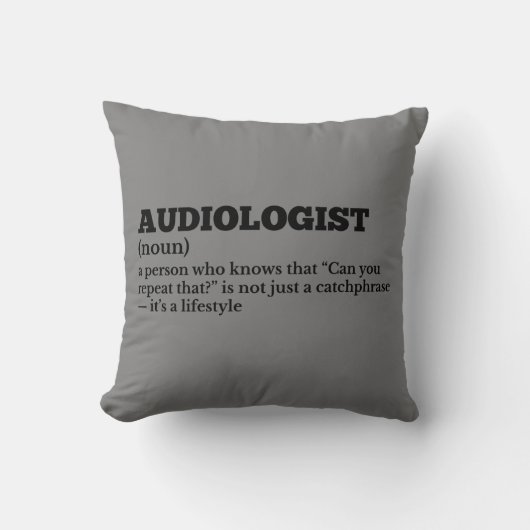 Audiologist Job Definition Pillow クッション (正面)