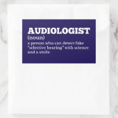 Audiology Definition Humor Sticker 長方形シール (バッグ)