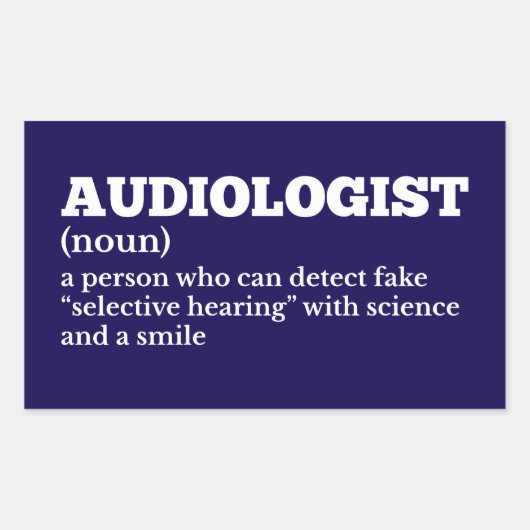 Audiology Definition Humor Sticker 長方形シール (正面)