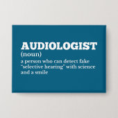 Audiology Student Funny Definition 缶バッジ (正面)