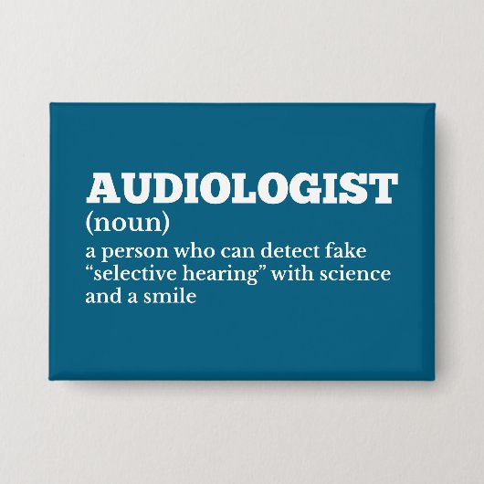 Audiology Student Funny Definition 缶バッジ (正面)