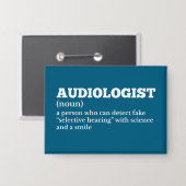Audiology Student Funny Definition 缶バッジ (正面/裏面)