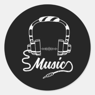 Audiophile Music Sound Guy Dj ラウンドシール