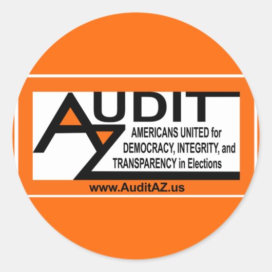 AuditAZ 3"ステッカーラウンド ラウンドシール (正面)