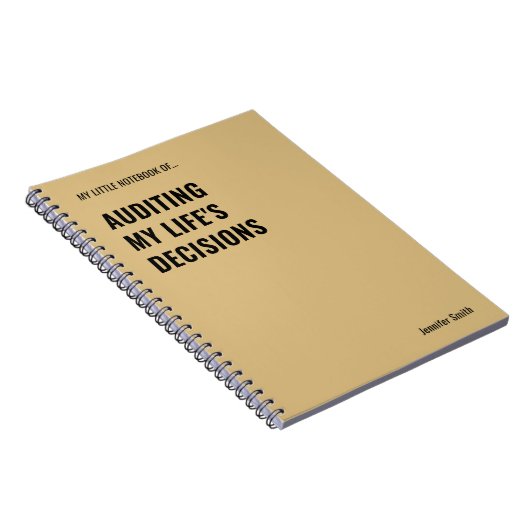 Auditing My Life's Decisions Auditor Notebook ノートブック (右側)