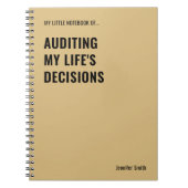 Auditing My Life's Decisions Auditor Notebook ノートブック (正面)
