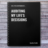 Auditing My Life's Decisions Auditor Notebook ノートブック