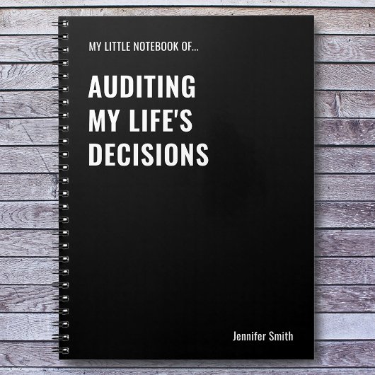Auditing My Life's Decisions Auditor Notebook ノートブック