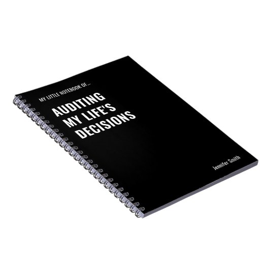 Auditing My Life's Decisions Auditor Notebook ノートブック (右側)