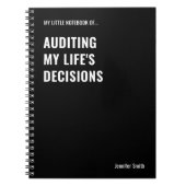 Auditing My Life's Decisions Auditor Notebook ノートブック (正面)