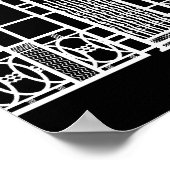 AUDREYのアールデコ製鉄所:白と黒 ポスター (角)