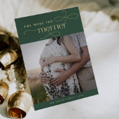 AUDREYグリーンフォイルクリスマス妊娠発表 箔シーズンカード