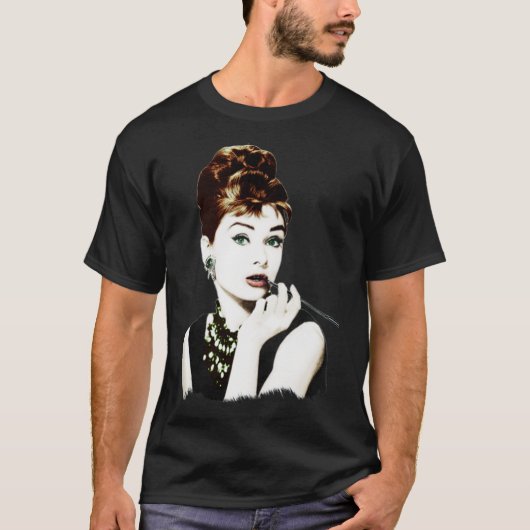 Audry Hepburn T-ShirtAudrey Hepburn - Breakfast At Tシャツ (正面)