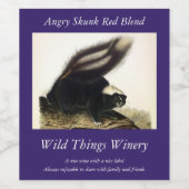 AudubonによるアメリカストライプののSkunkまたはSkunk ワインラベル (シングルラベル)