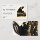 AudubonによるアメリカストライプののSkunkまたはSkunk 名刺 (正面/裏面)