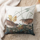 Audubonのすずめの鳥の野性生物動物の装飾用クッション クッション (ブランケット)