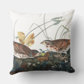 Audubonのすずめの鳥の野性生物動物の装飾用クッション クッション (裏面)