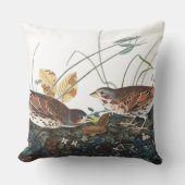 Audubonのすずめの鳥の野性生物動物の装飾用クッション クッション (正面)