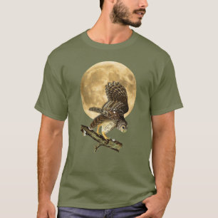 Audubonのアメリカフクロウの月のワイシャツハロウィン Tシャツ